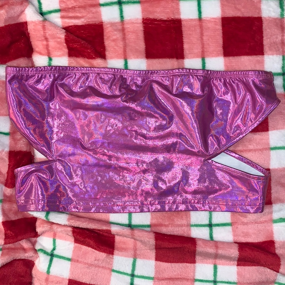 size large dollskill club exx holographic bandaux top